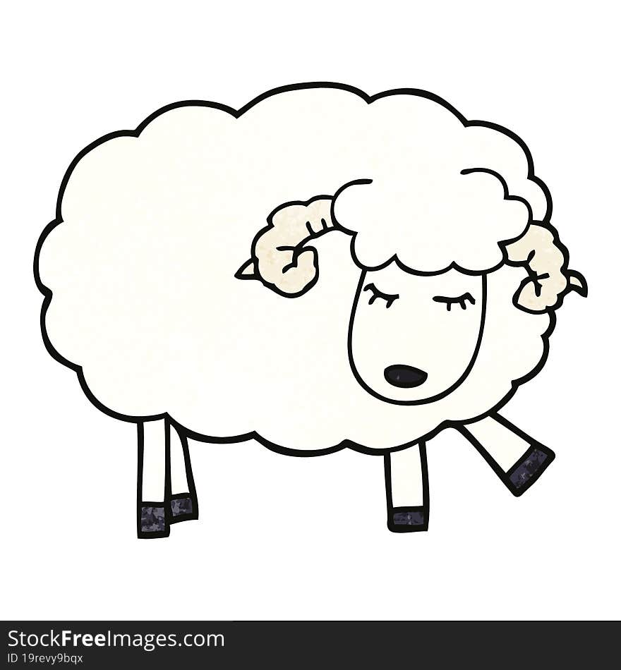 cartoon doodle cute sheep