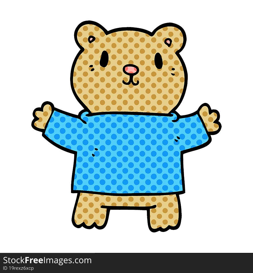 cartoon doodle teddy bear