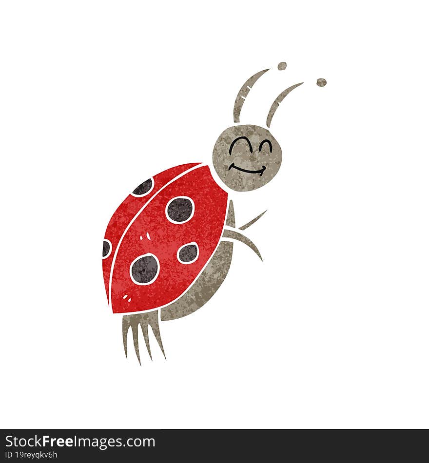 retro cartoon ladybug