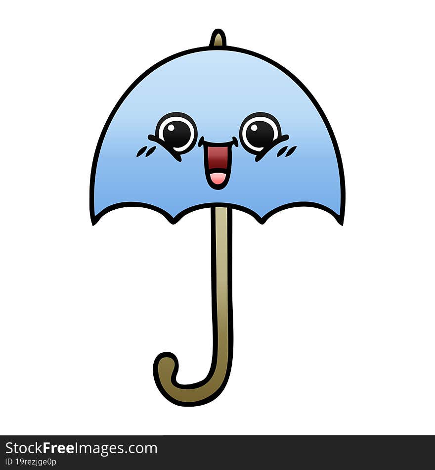 gradient shaded cartoon umbrella