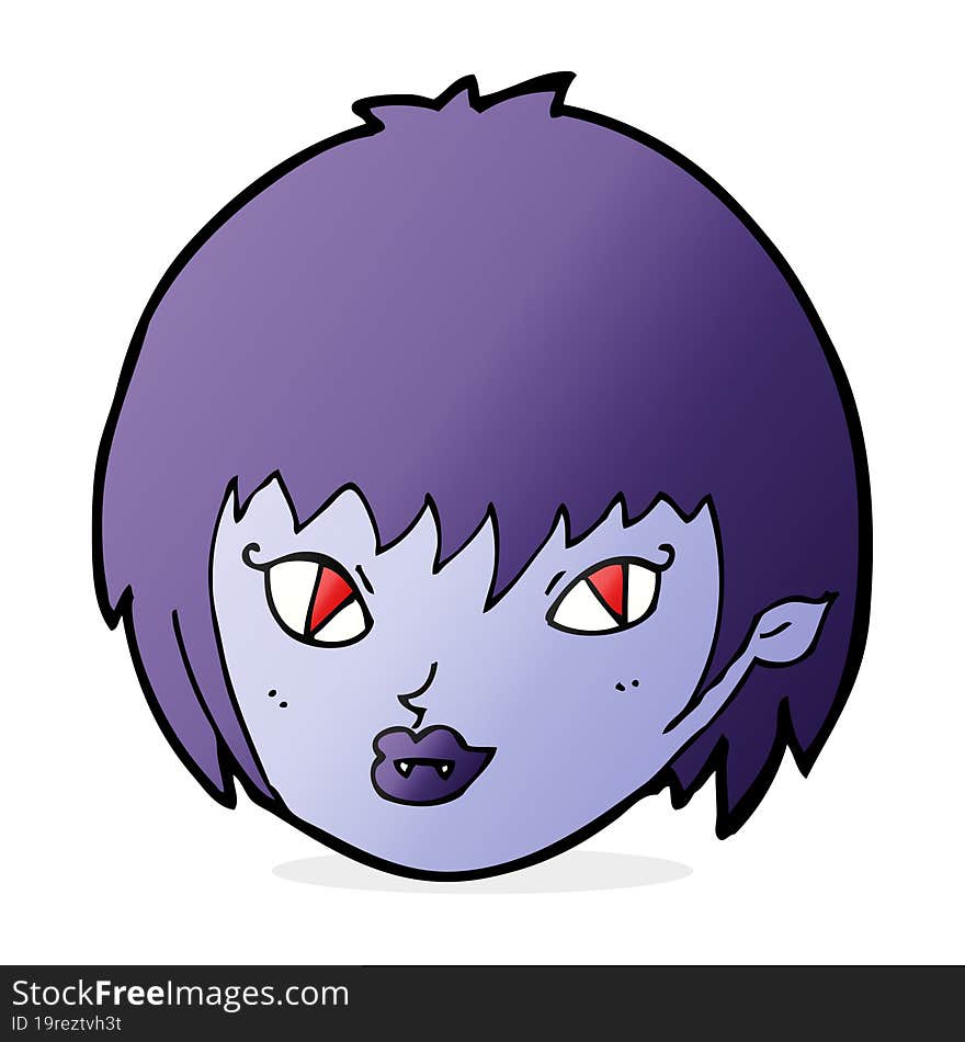 cartoon vampire girl face