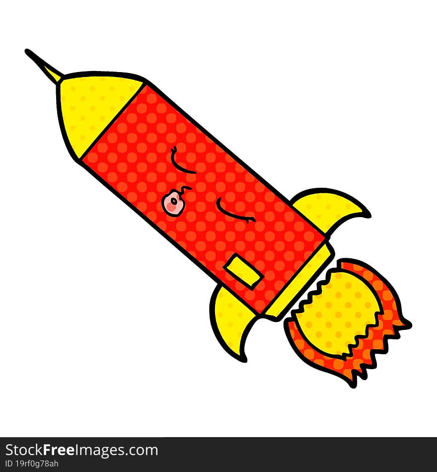 cartoon rocket. cartoon rocket