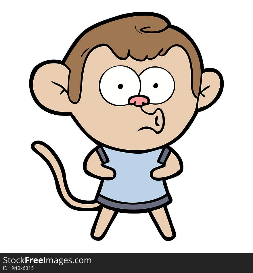 cartoon surprised monkey. cartoon surprised monkey