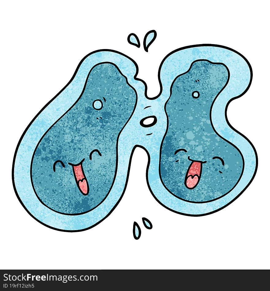 cartoon cell dividing. cartoon cell dividing