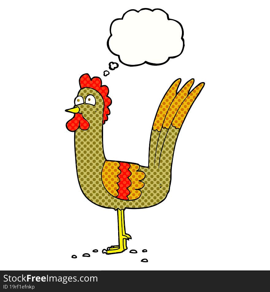 Thought Bubble Cartoon Chicken