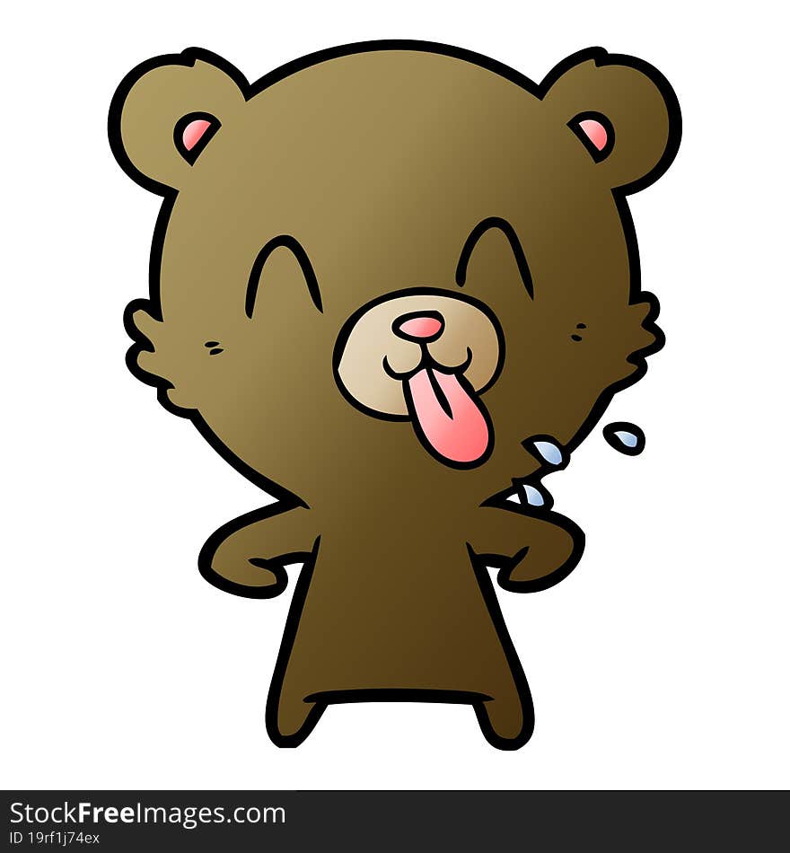 rude cartoon bear. rude cartoon bear