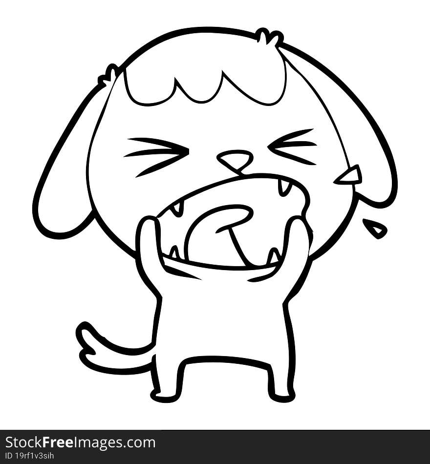 cute cartoon dog barking. cute cartoon dog barking