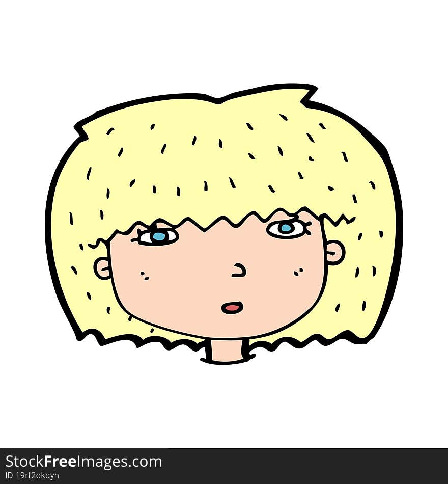 cartoon female face