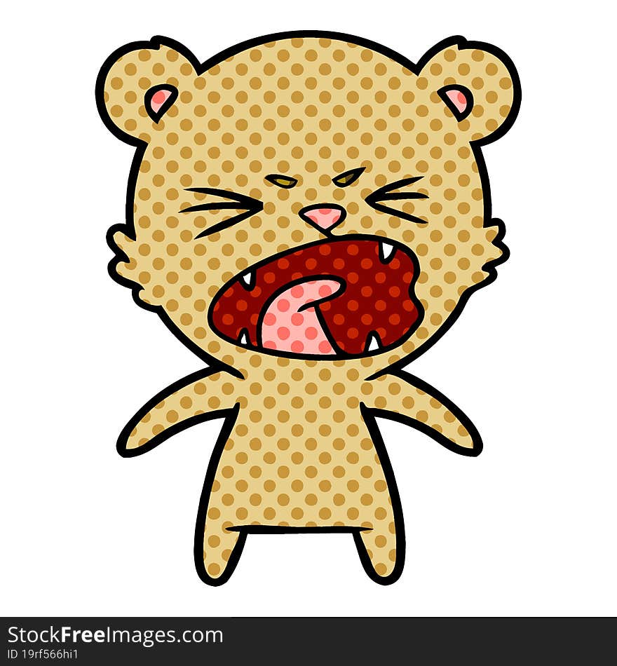 angry cartoon bear. angry cartoon bear