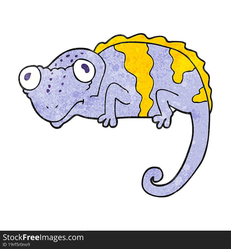 textured cartoon chameleon