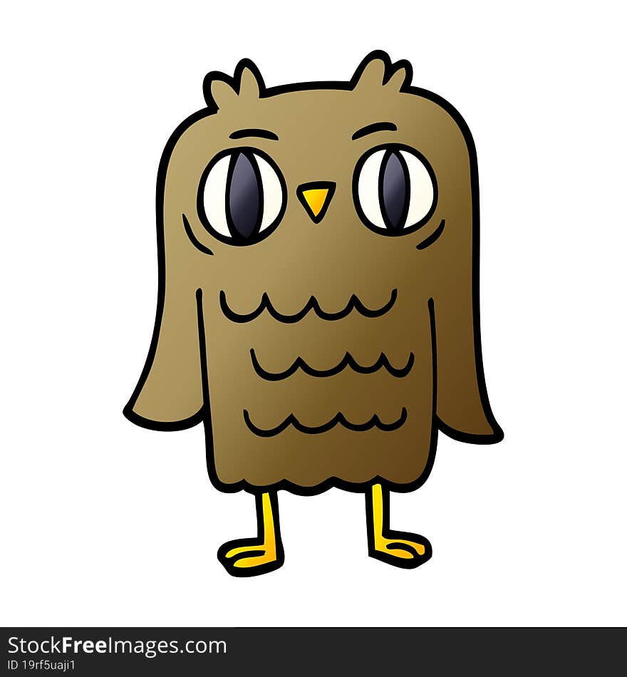 cartoon doodle owl