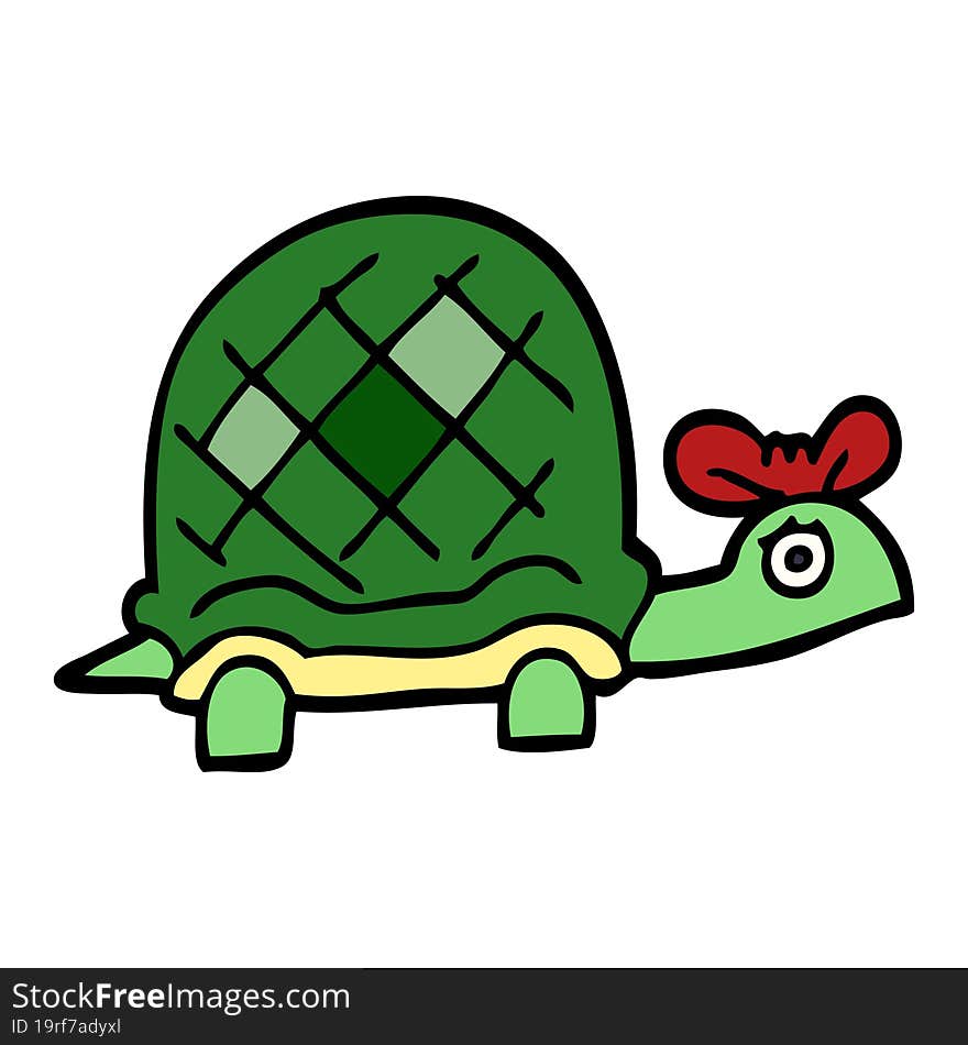 cartoon doodle funny tortoise