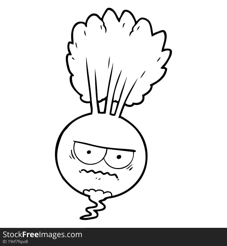 cartoon root vegetable. cartoon root vegetable