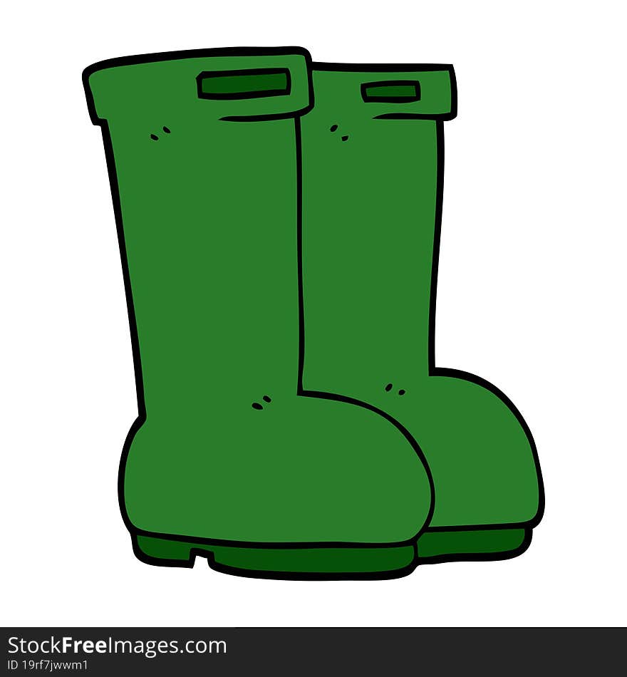 Cartoon Doodle Wellingtons