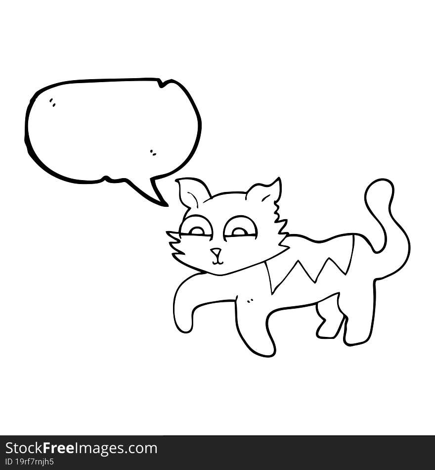 speech bubble cartoon cat