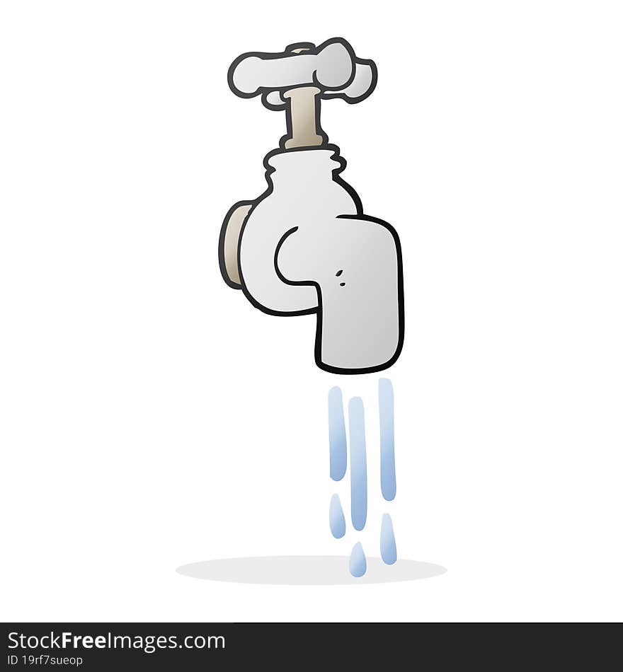 cartoon running faucet