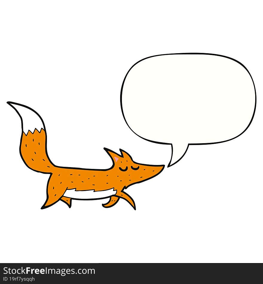 cartoon wolf and speech bubble