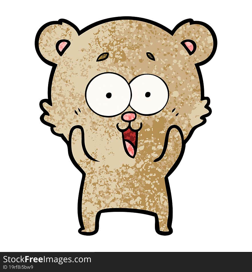 laughing teddy  bear cartoon. laughing teddy  bear cartoon