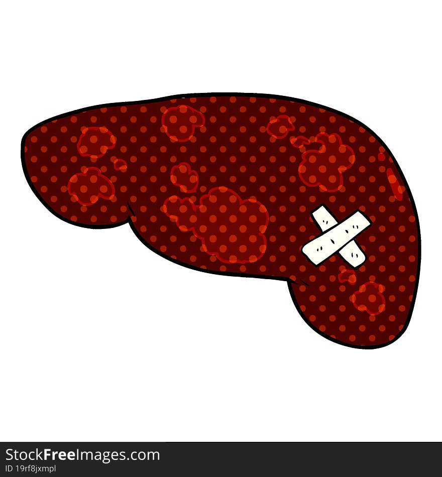 cartoon unhealthy liver. cartoon unhealthy liver