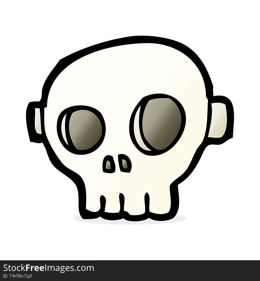 cartoon spooky skull mask