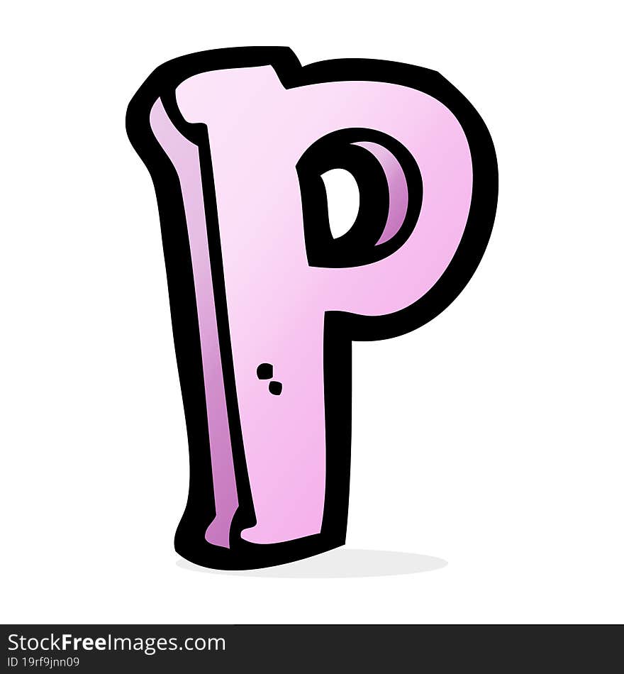 cartoon letter P