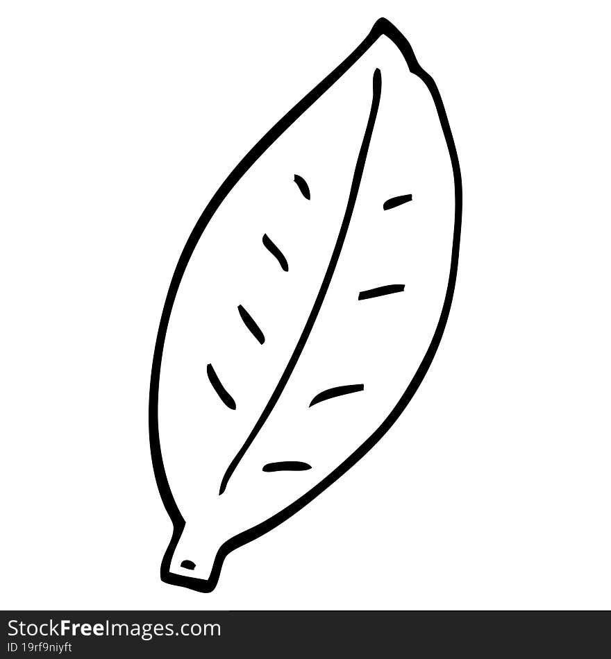 line drawing cartoon leaf