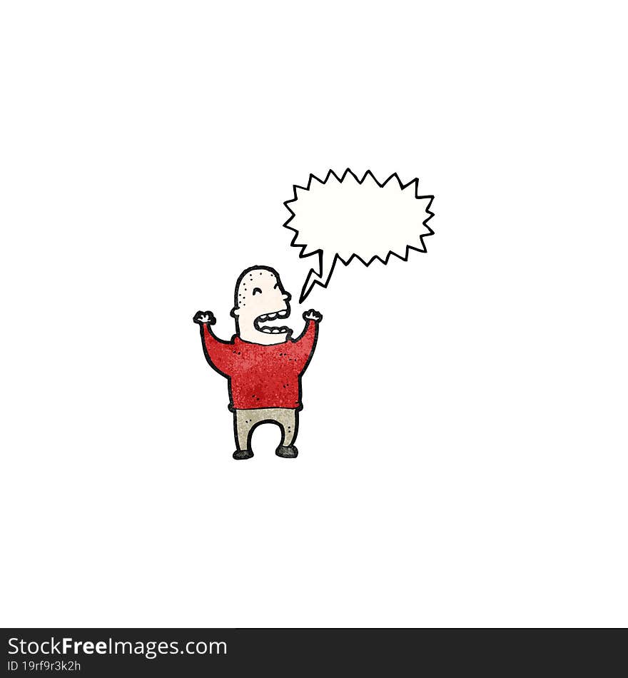 shouting man cartoon