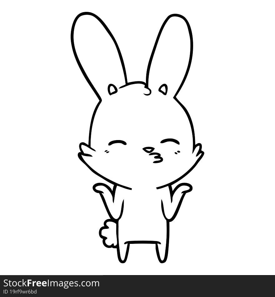 curious bunny cartoon. curious bunny cartoon