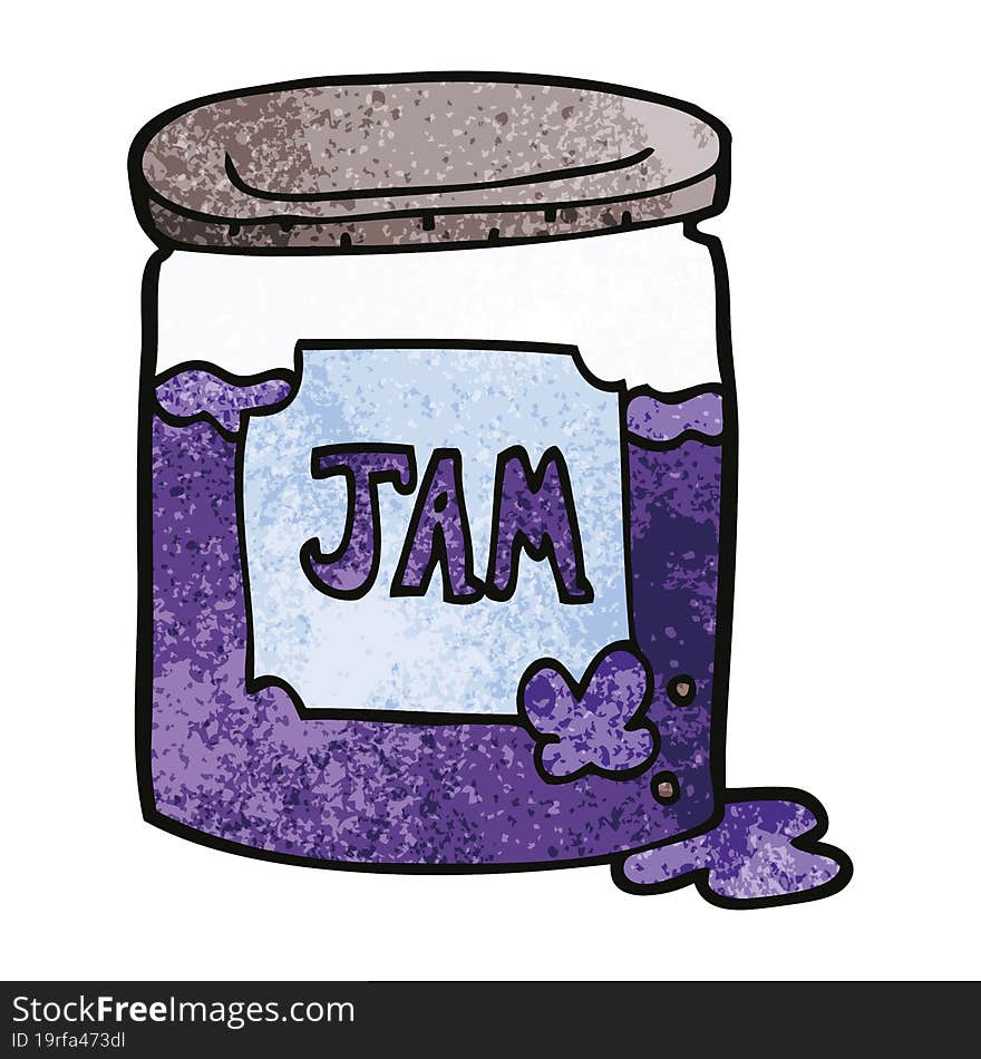 cartoon doodle jam pot