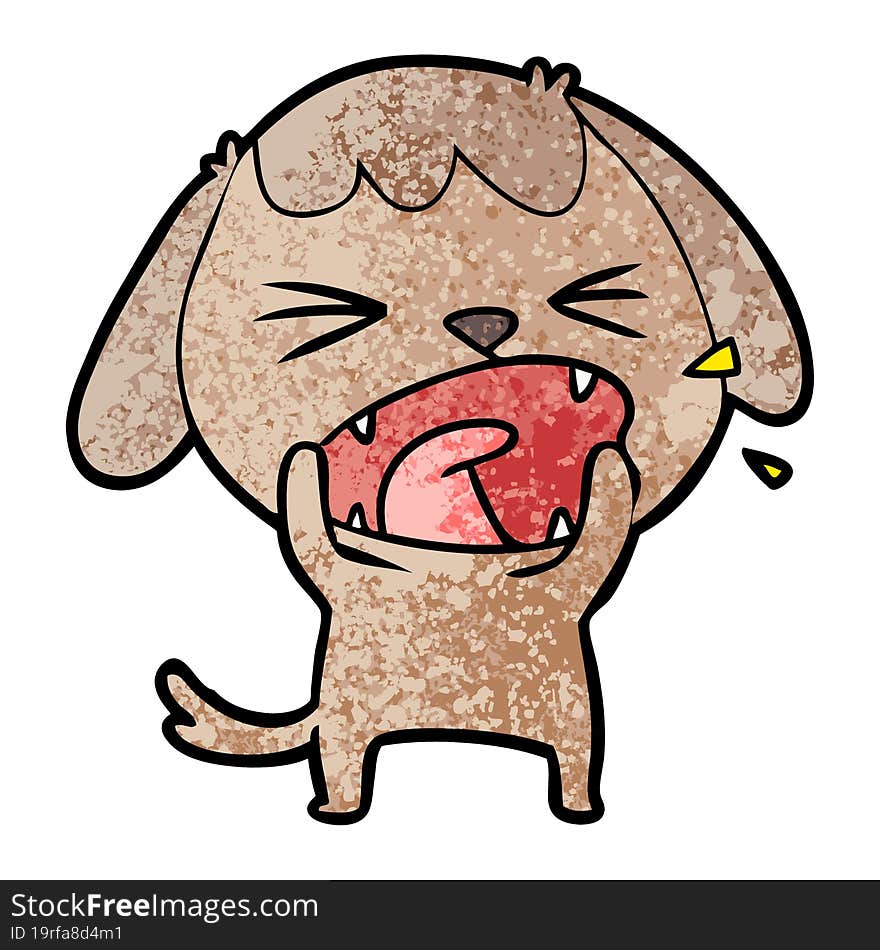 cute cartoon dog barking. cute cartoon dog barking