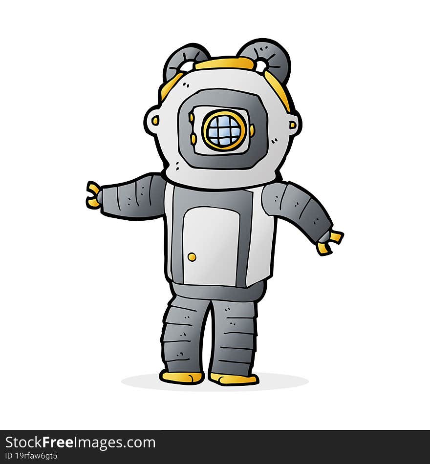 Cartoon Deep Sea Diver