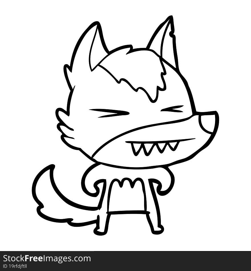 angry wolf cartoon. angry wolf cartoon