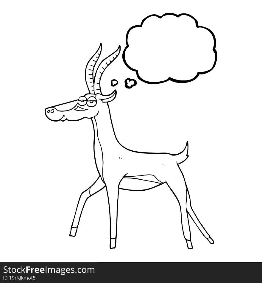 Thought Bubble Cartoon Gazelle