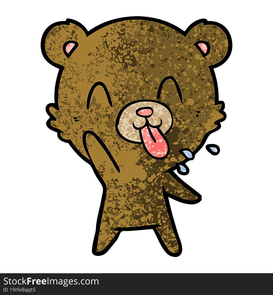 rude cartoon bear. rude cartoon bear