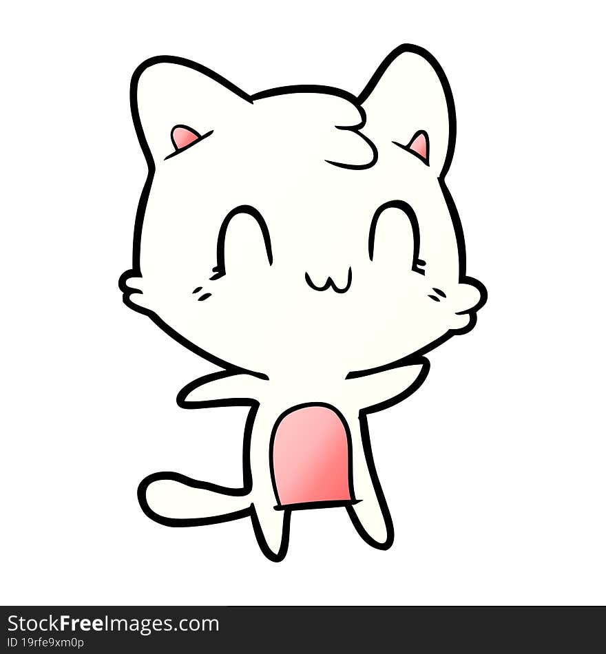 cartoon happy cat. cartoon happy cat