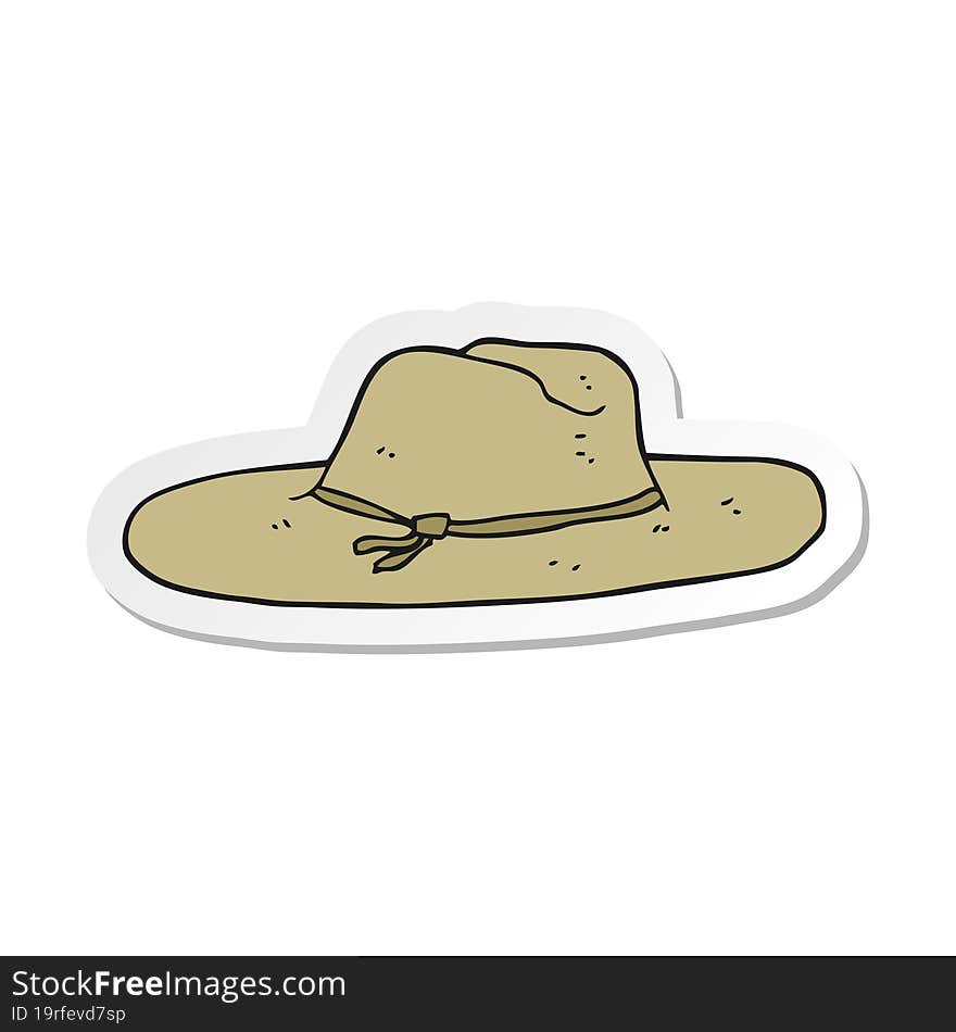 sticker of a cartoon hat