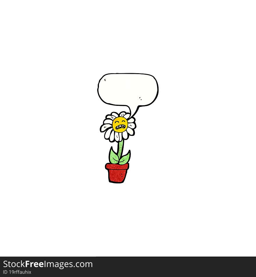 Cartoon Talking Flower