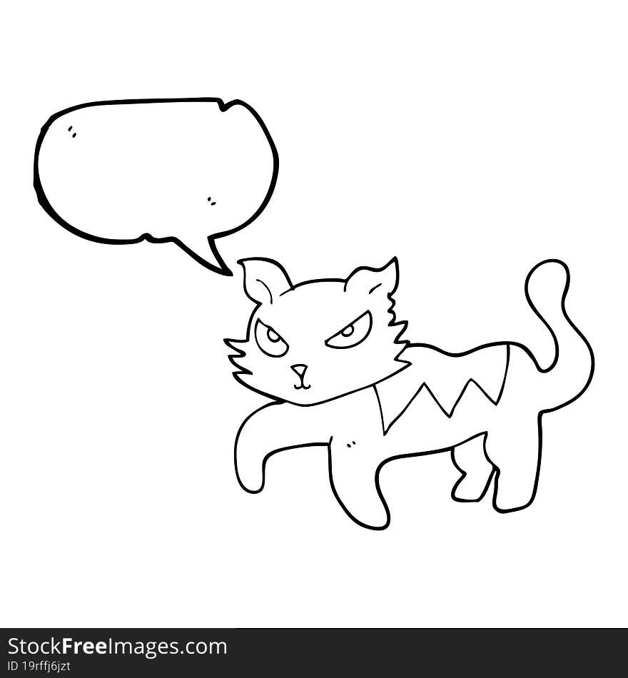 speech bubble cartoon cat