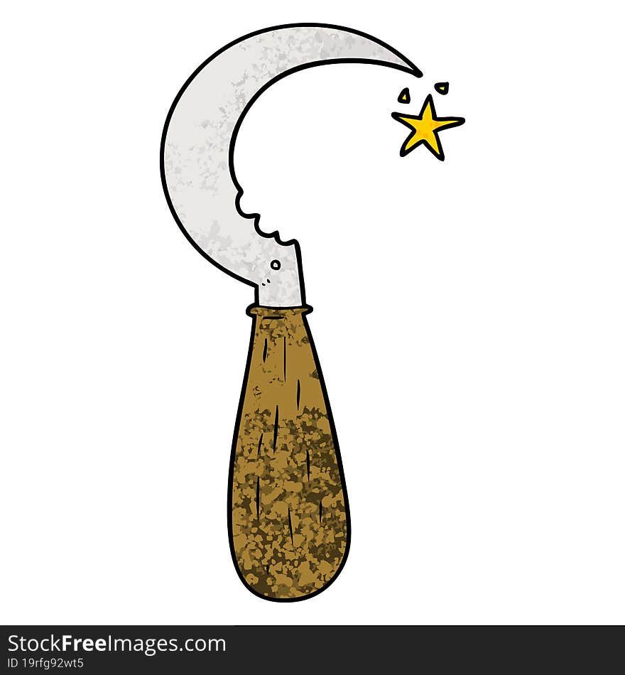 cartoon old sickle. cartoon old sickle