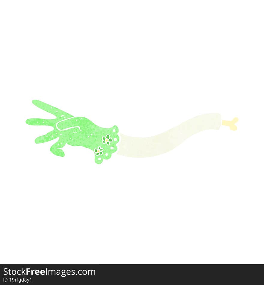 cartoon spooky victorian arm reaching