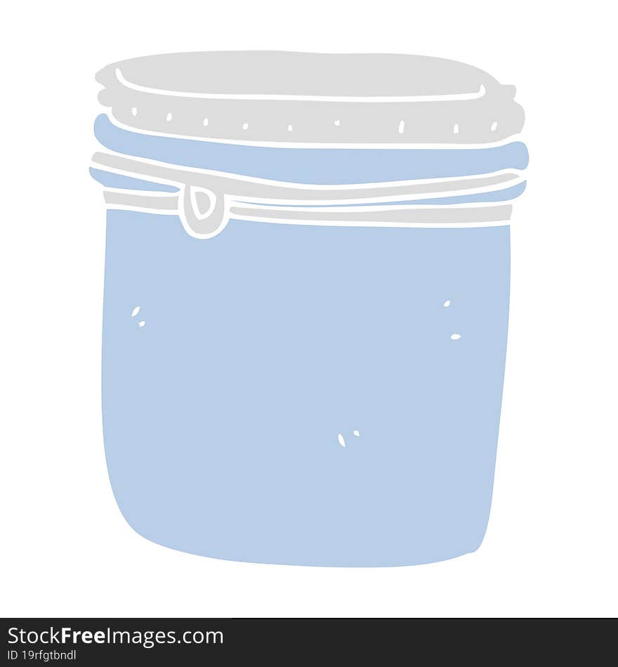 flat color illustration of jar. flat color illustration of jar