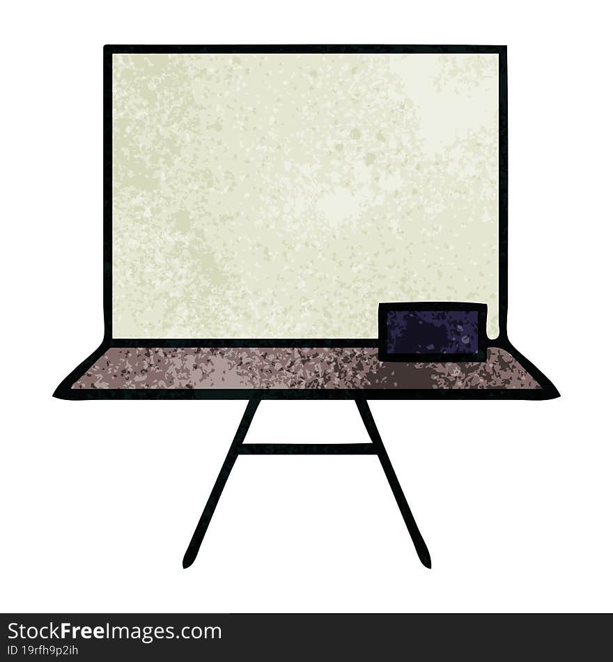 retro grunge texture cartoon white board