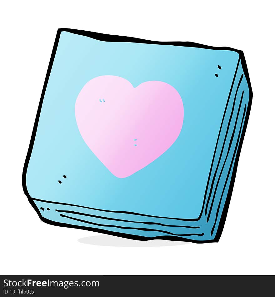 Cartoon Love Heart Notes Pad