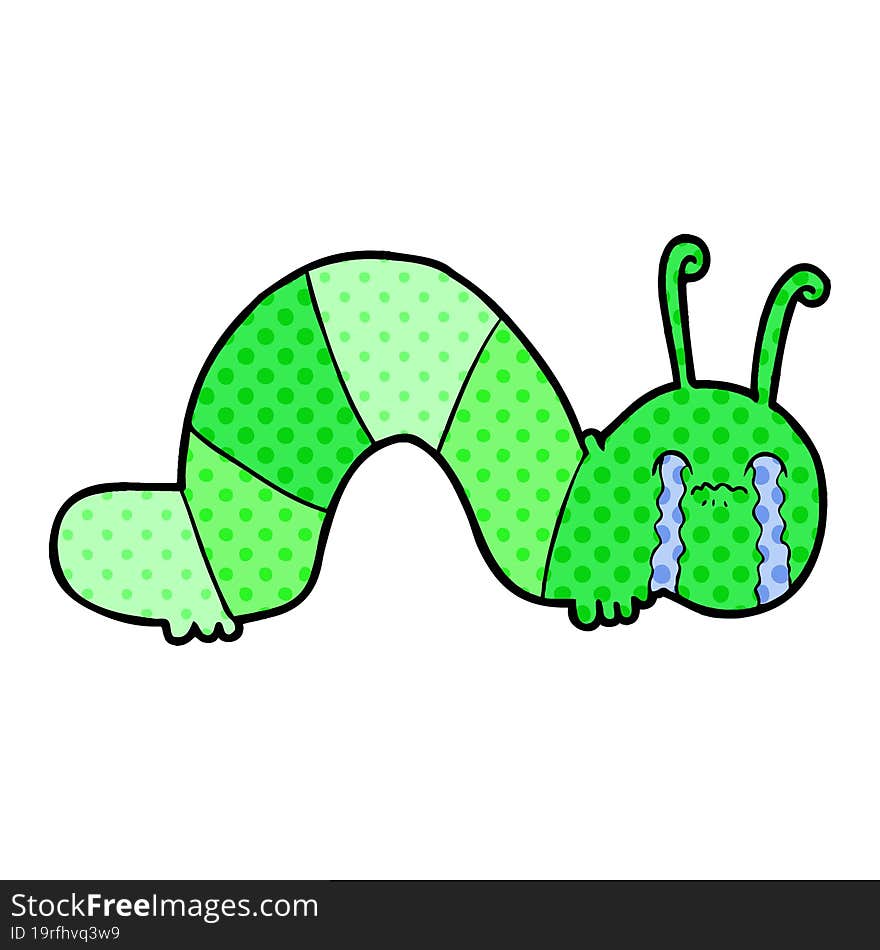 cartoon caterpillar obsessing over his regrets. cartoon caterpillar obsessing over his regrets