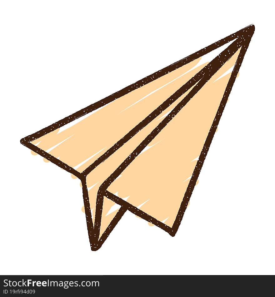 Paper Airplane Chalk Drawing