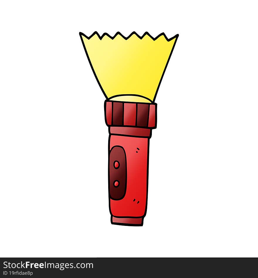 cartoon doodle torch