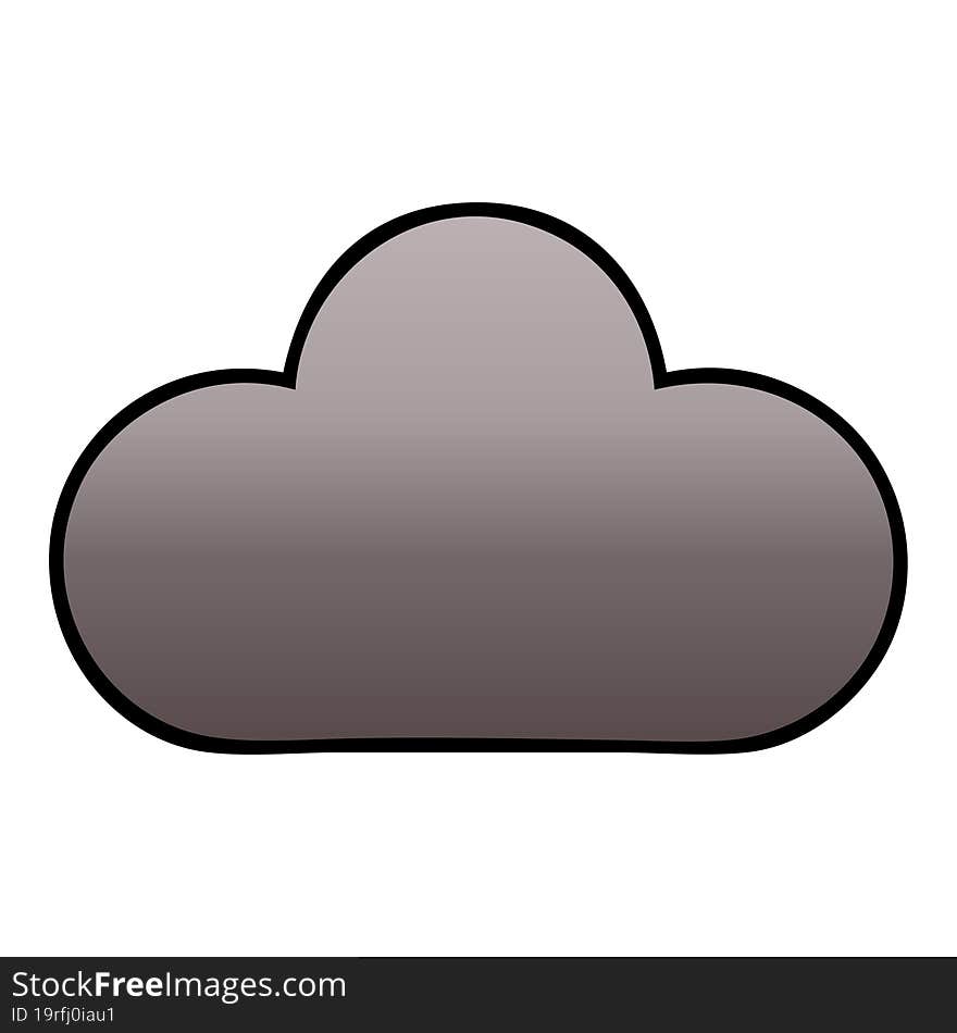 Gradient Shaded Cartoon Storm Cloud