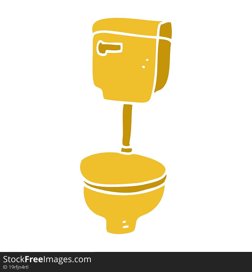 cartoon doodle golden toilet