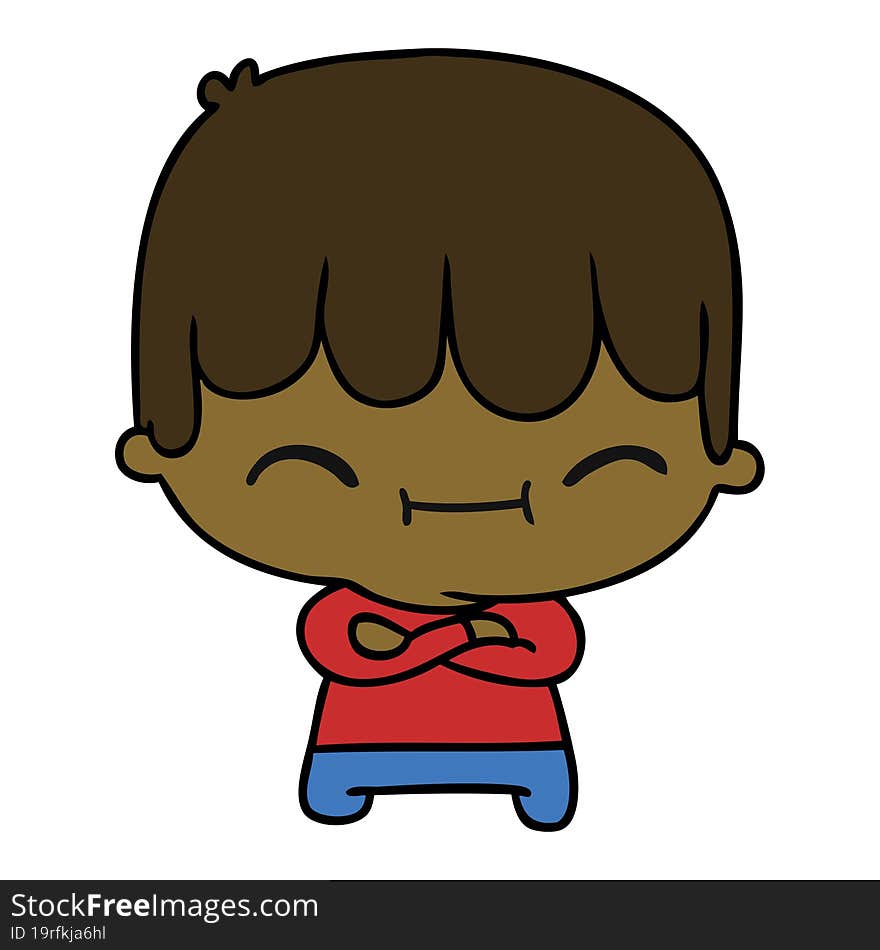 Cartoon Of Kawaii Cute Boy