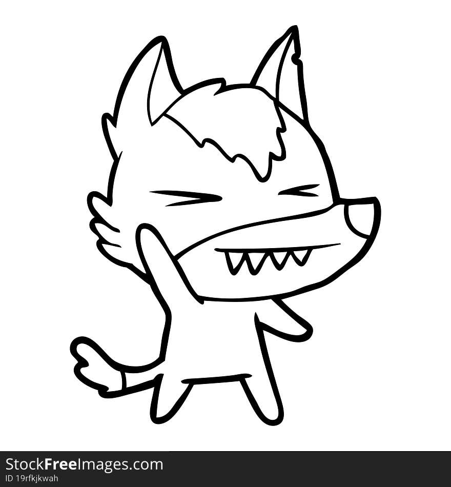 angry wolf cartoon. angry wolf cartoon